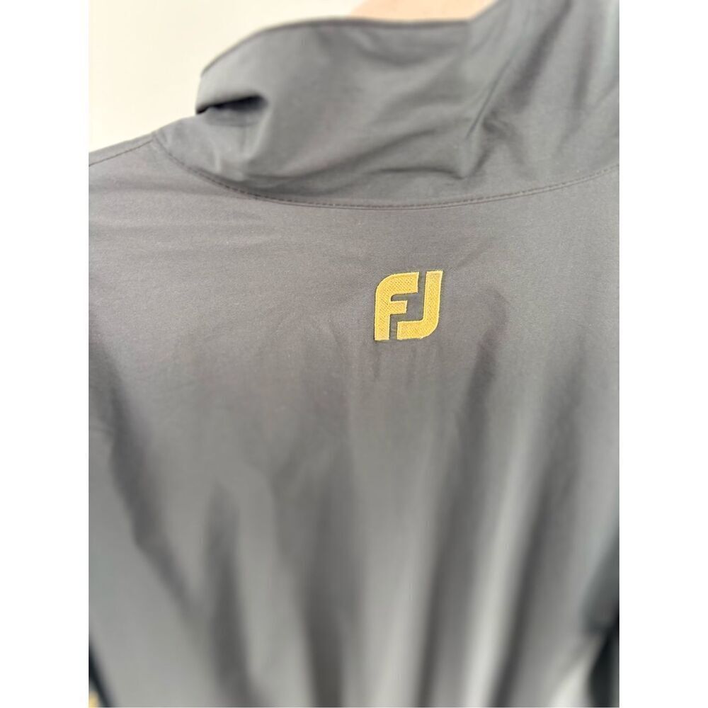FootJoy DryJoys Black Full Zip Windbreaker Rain Jacket Golf Mens Size L - Picture 13 of 13